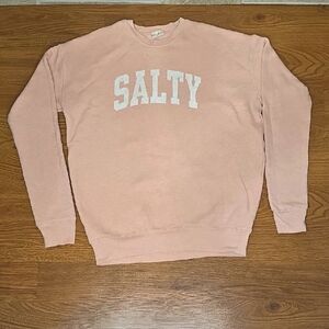 OAT COLLECTIVE SALTY CREW NECK SWEATSHIRT PINK HEATHER MEDIUM